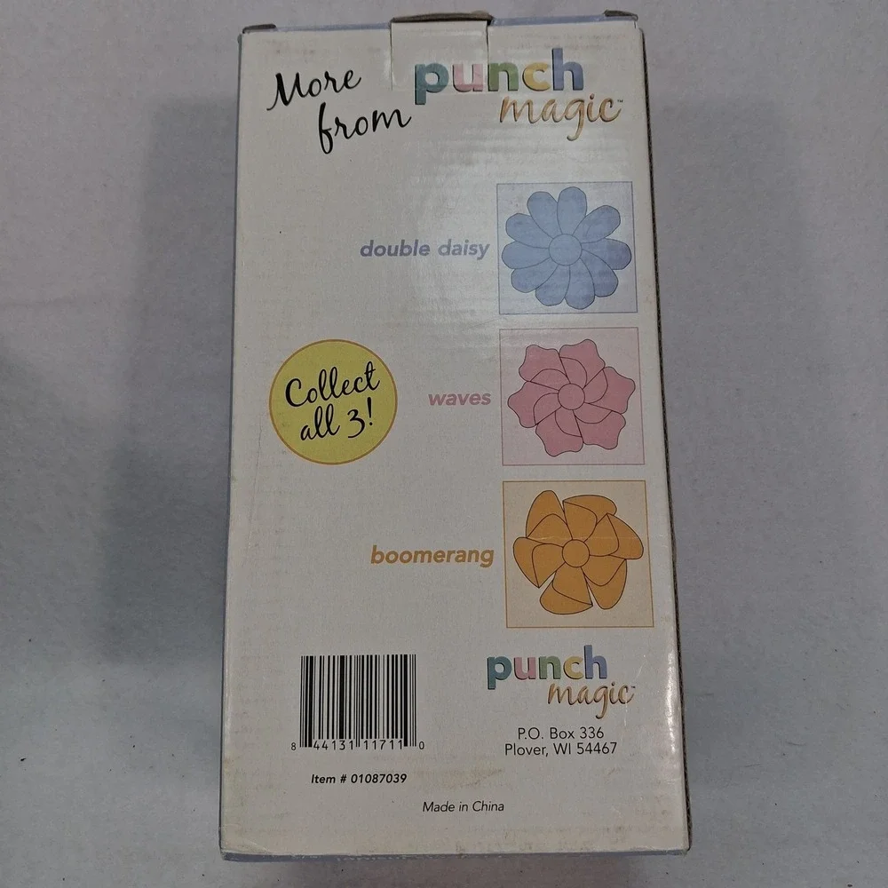 Punch Magic Fold-It Pinwheel Punch Waves Boomerang Paper Craft Tools Set EUC